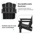 JEAREY HDPE Folding Adirondack Chair Set of 4 Set of 4 Stackable Gray HDPE Frame Stationary Adirondack Chair with Slat Seat