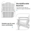 JEAREY HDPE Folding Adirondack Chair Set of 4 Set of 4 Stackable White HDPE Frame Stationary Adirondack Chair with Slat Seat