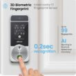 Lockly Visage Zeno Series Smart Lock, Facial Recognition & Fingerprint Keyless Entry Door Lock, Built-in Wi-Fi Deadbolt, Satin Nickle Lockly Visage Zeno Series Smart Lock, Facial Recognition & Fingerprint Keyless Entry Door Lock, Built-in Wi-Fi Deadbolt with Apple Home Key, PIN Genie Keypad, App Remote Control, Easy Installation