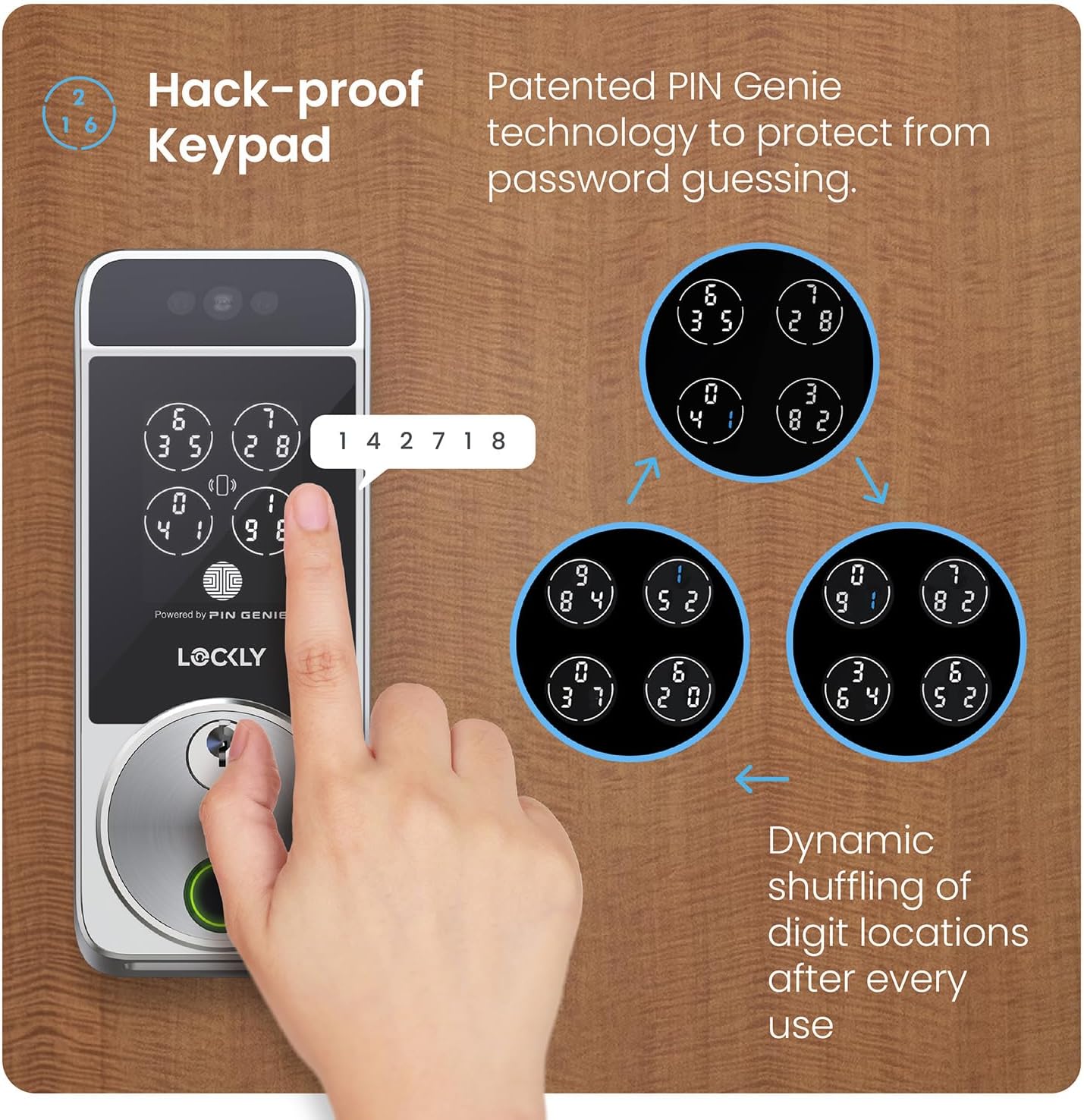Lockly Visage Zeno Series Smart Lock, Facial Recognition & Fingerprint Keyless Entry Door Lock, Built-in Wi-Fi Deadbolt, Satin Nickle Lockly Visage Zeno Series Smart Lock, Facial Recognition & Fingerprint Keyless Entry Door Lock, Built-in Wi-Fi Deadbolt with Apple Home Key, PIN Genie Keypad, App Remote Control, Easy Installation