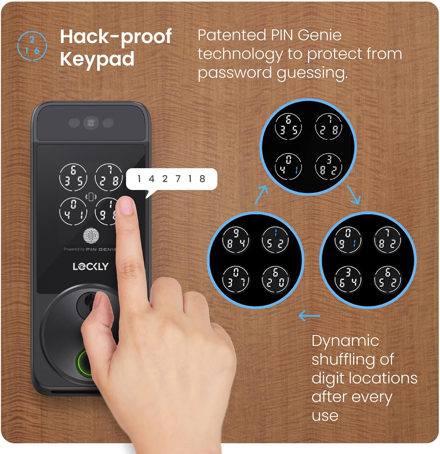Lockly Visage Zeno Series Smart Lock, Facial Recognition & Fingerprint Keyless Entry Door Lock, Built-in Wi-Fi Deadbolt, Matte Black Lockly Visage Zeno Series Smart Lock, Facial Recognition & Fingerprint Keyless Entry Door Lock, Built-in Wi-Fi Deadbolt with Apple Home Key, PIN Genie Keypad, App Remote Control, Easy Installation