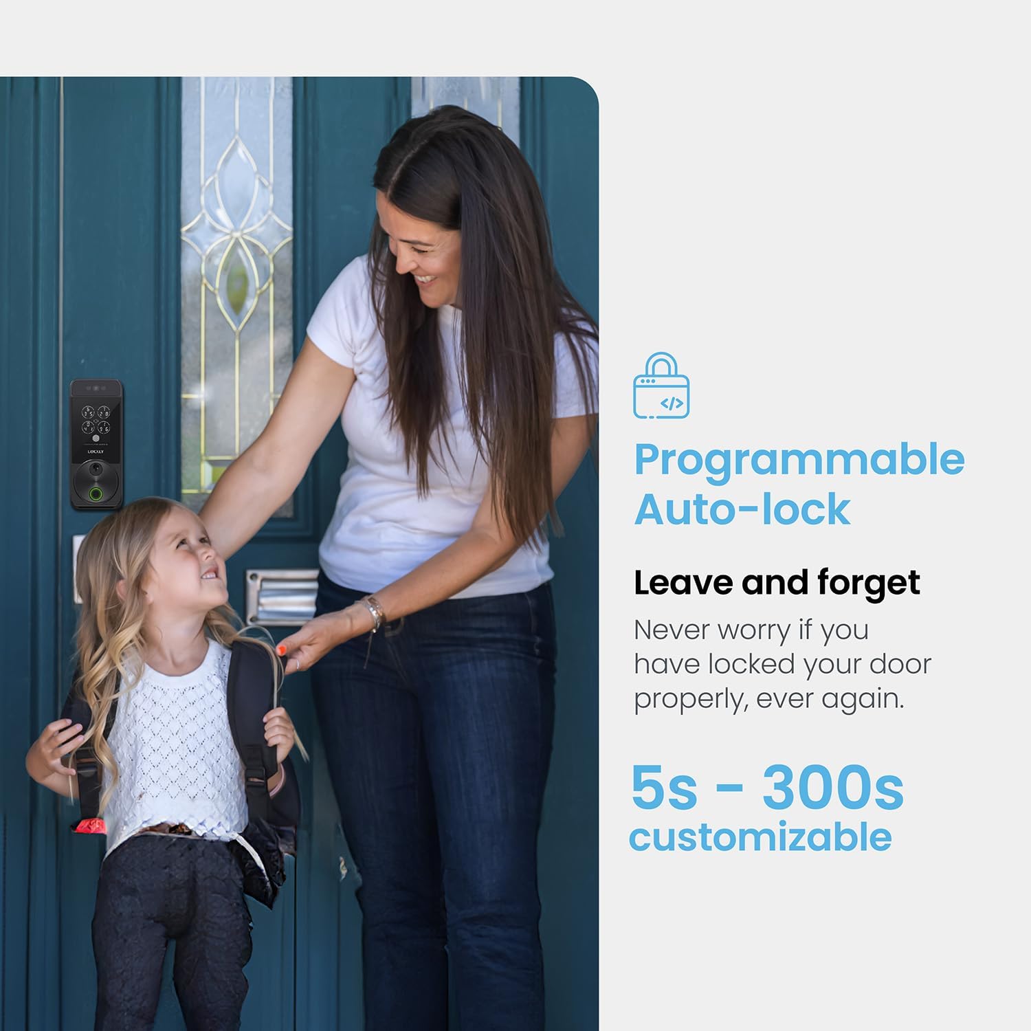 Lockly Visage Zeno Series Smart Lock, Facial Recognition & Fingerprint Keyless Entry Door Lock, Built-in Wi-Fi Deadbolt, Matte Black Lockly Visage Zeno Series Smart Lock, Facial Recognition & Fingerprint Keyless Entry Door Lock, Built-in Wi-Fi Deadbolt with Apple Home Key, PIN Genie Keypad, App Remote Control, Easy Installation