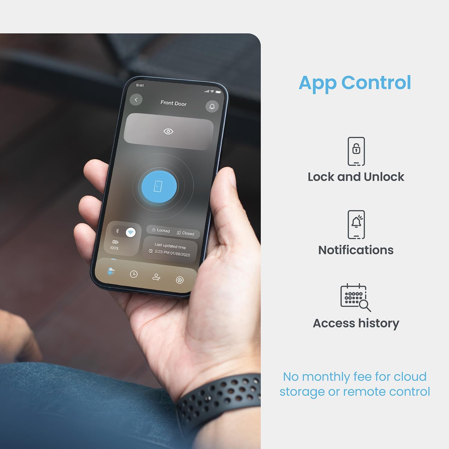 Lockly Vision Elite Video Smart Lock with Camera, Smart Wi-Fi Deadbolt, Satin Nickel Lockly Vision Elite Video Smart Lock with Camera, Smart Wi-Fi Deadbolt for Front Door, PIN Genie Keypad, Fingerprint Door Lock, Motion Sensor, App Remote Control, 2 Way Audio Doorbell, No Monthly Fee