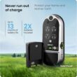 Lockly Vision Elite Video Smart Lock with Camera, Smart Wi-Fi Deadbolt, Satin Nickel Lockly Vision Elite Video Smart Lock with Camera, Smart Wi-Fi Deadbolt for Front Door, PIN Genie Keypad, Fingerprint Door Lock, Motion Sensor, App Remote Control, 2 Way Audio Doorbell, No Monthly Fee