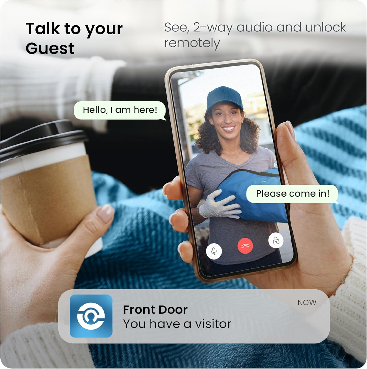 Lockly Vision Elite Video Smart Lock with Camera, Smart Wi-Fi Deadbolt, Satin Nickel Lockly Vision Elite Video Smart Lock with Camera, Smart Wi-Fi Deadbolt for Front Door, PIN Genie Keypad, Fingerprint Door Lock, Motion Sensor, App Remote Control, 2 Way Audio Doorbell, No Monthly Fee