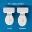Brondell Bidet Toilet Seat S1400, Smart Toilet Seat, Dual Stainless-Steel, Self-Cleaning Nozzle With Clean Plus Technology, Endless Warm Water Bidet, Warm Air Dryer-Nightlight, Heated Seat, Round