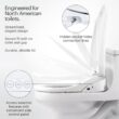 Brondell Bidet Toilet Seat S1400, Smart Toilet Seat, Dual Stainless-Steel, Self-Cleaning Nozzle With Clean Plus Technology, Endless Warm Water Bidet, Warm Air Dryer-Nightlight, Heated Seat, Round