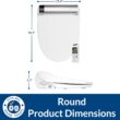 Bio Bidet BB2000 Electric Bidet Toilet Seat, Warm Water with Air Dryer, Heated Seat with Sensor and Slow Close Lid, Night Light, Remote Control, Round, White