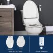 Bio Bidet BB2000 Electric Bidet Toilet Seat, Warm Water with Air Dryer, Heated Seat with Sensor and Slow Close Lid, Night Light, Remote Control, Round, White