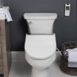 Bio Bidet BB2000 Electric Bidet Toilet Seat, Warm Water with Air Dryer, Heated Seat with Sensor and Slow Close Lid, Night Light, Remote Control, Round, White