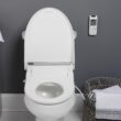 Bio Bidet BB2000 Electric Bidet Toilet Seat, Warm Water with Air Dryer, Heated Seat with Sensor and Slow Close Lid, Night Light, Remote Control, Round, White