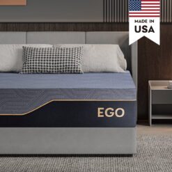 MLILY Ego Black 14 inch Full Memory Foam Mattress, Gel Mattress in a Box, Medium
