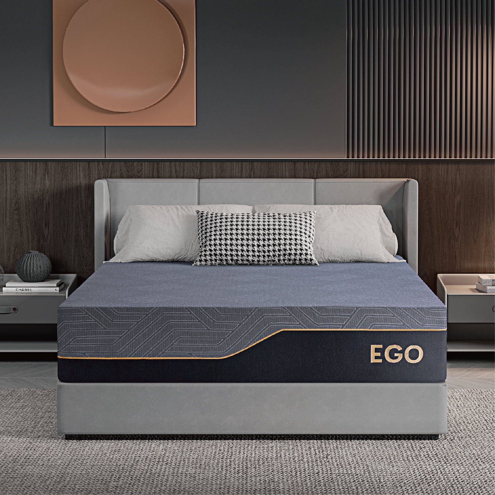 MLILY Ego Black 14 inch Full Memory Foam Mattress, Gel Mattress in a Box, Medium MLILY Ego Black 14 inch Full Memory Foam Mattress, Gel Mattress in a Box, Medium