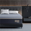 MLILY Ego Black 12 inch Hybrid Mattress, Queen Size Memory Foam Mattress, Pocket Spring