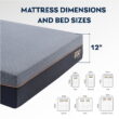 MLILY Ego Black 12 inch Hybrid Mattress, Queen Size Memory Foam Mattress, Pocket Spring