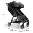 Baby Jogger City Tour 2 Double Stroller Compact & Sleek Twin Design with Easy-To-Maneuver Features Ideal for Growing Kids Plush Imported