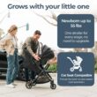 Inglesina Quid Stroller, Cosmic Black - Compact Reclining Travel Stroller for Baby & Toddler 0-55 lbs Inglesina Quid³ Stroller, Cosmic Black - Compact Reclining Travel Stroller for Baby & Toddler 0-55 lbs, One Hand fold, Car seat Compatible, Airplane Overhead, Lightweight, Foldable, XL UPF 50+ Canopy