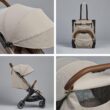 Silver Cross Clic Compact Stroller – Lightweight Travel Stroller for Newborn to Toddler (Birth to 55 lbs), One-Hand Fold, Lie-Flat Seat, Airplane Cabin Approved, UPF50+ Canopy (Latte)