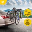 Saris Bones EX 3-Bike Trunk Rack Bicycle Carrier, Durable, Rust-Free, Anti-Sway Straps, Fits Most Vehicles, Made in USA, Arc-Based Design, 100% Recyclable Materials