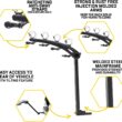 Saris Bones 4-Bike Hitch Rack Bicycle Carrier, with Easy Fold Design and Tilting Base