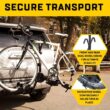 Saris All Star 2 Bike Hitch Rack with Secure & Easy to Load Platform - Adjustable Arms, Universal Hitch, Wide Wheel Trays, Ratchet Straps, Fold-Down Mast for Hatch Access