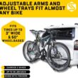 Saris All Star 2 Bike Hitch Rack with Secure & Easy to Load Platform - Adjustable Arms, Universal Hitch, Wide Wheel Trays, Ratchet Straps, Fold-Down Mast for Hatch Access