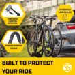 Saris All Star 2 Bike Hitch Rack with Secure & Easy to Load Platform - Adjustable Arms, Universal Hitch, Wide Wheel Trays, Ratchet Straps, Fold-Down Mast for Hatch Access