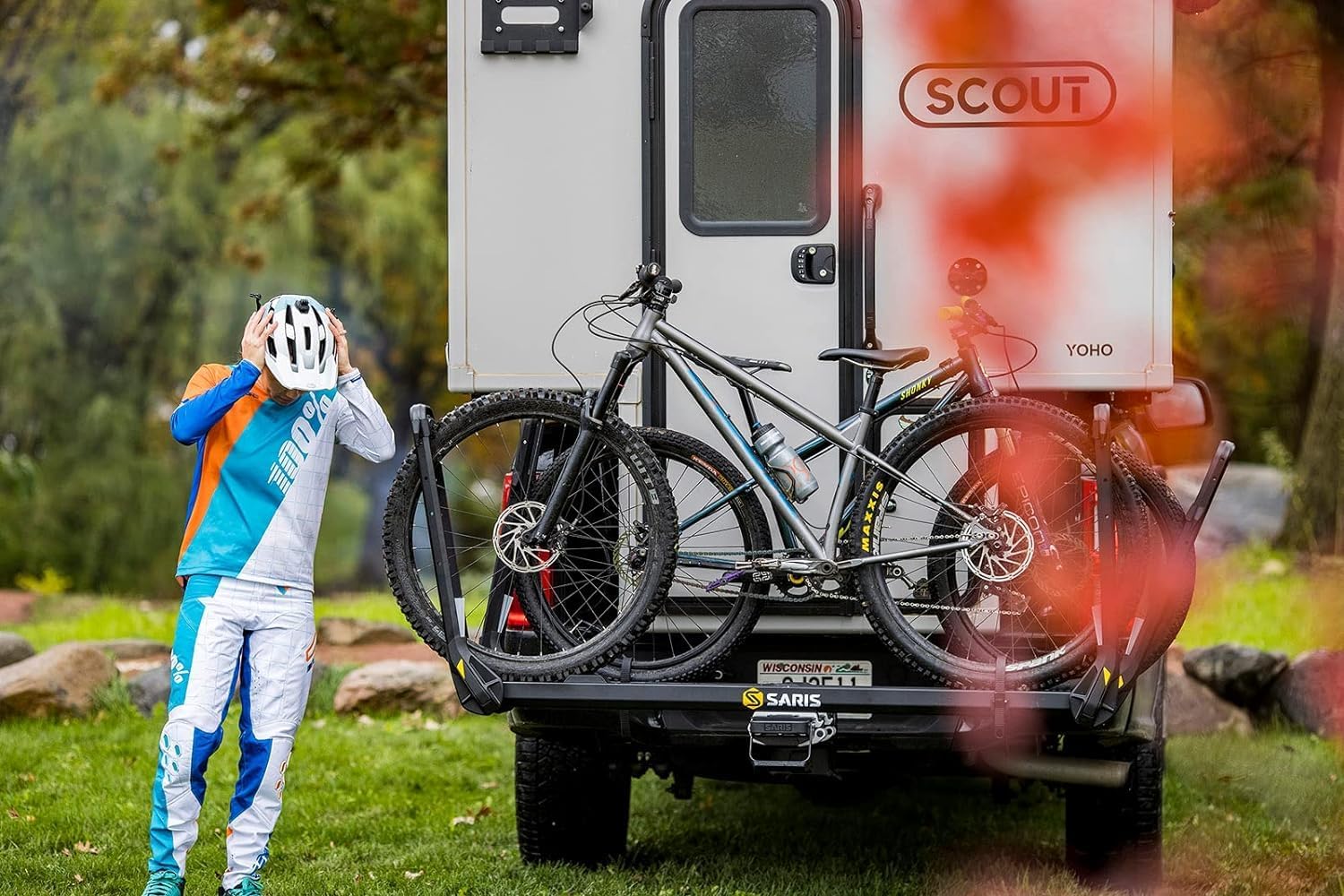 Saris Bike Racks, Modular Hitch System Base, MHS 1+1 Universal Hitch Base, Fits1.25 and 2" Hitch, Holds 1 Bike on Base +1 Additional Add On Saris Bike Racks, Modular Hitch System Base, MHS 1+1 Universal Hitch Base, Fits1.25 and 2" Hitch, Holds 1 Bike on Base +1 Additional Add On