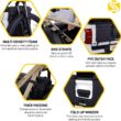 Saris Tailgate Pad – Water Resistant Padded Tailgate Pad for Carrying 6 Bikes on Trucks with Quick-Attach Hooks and Convenient Backup Camera Access (6-Bike)