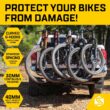 Saris Tailgate Pad – Water Resistant Padded Tailgate Pad for Carrying 6 Bikes on Trucks with Quick-Attach Hooks and Convenient Backup Camera Access (6-Bike)