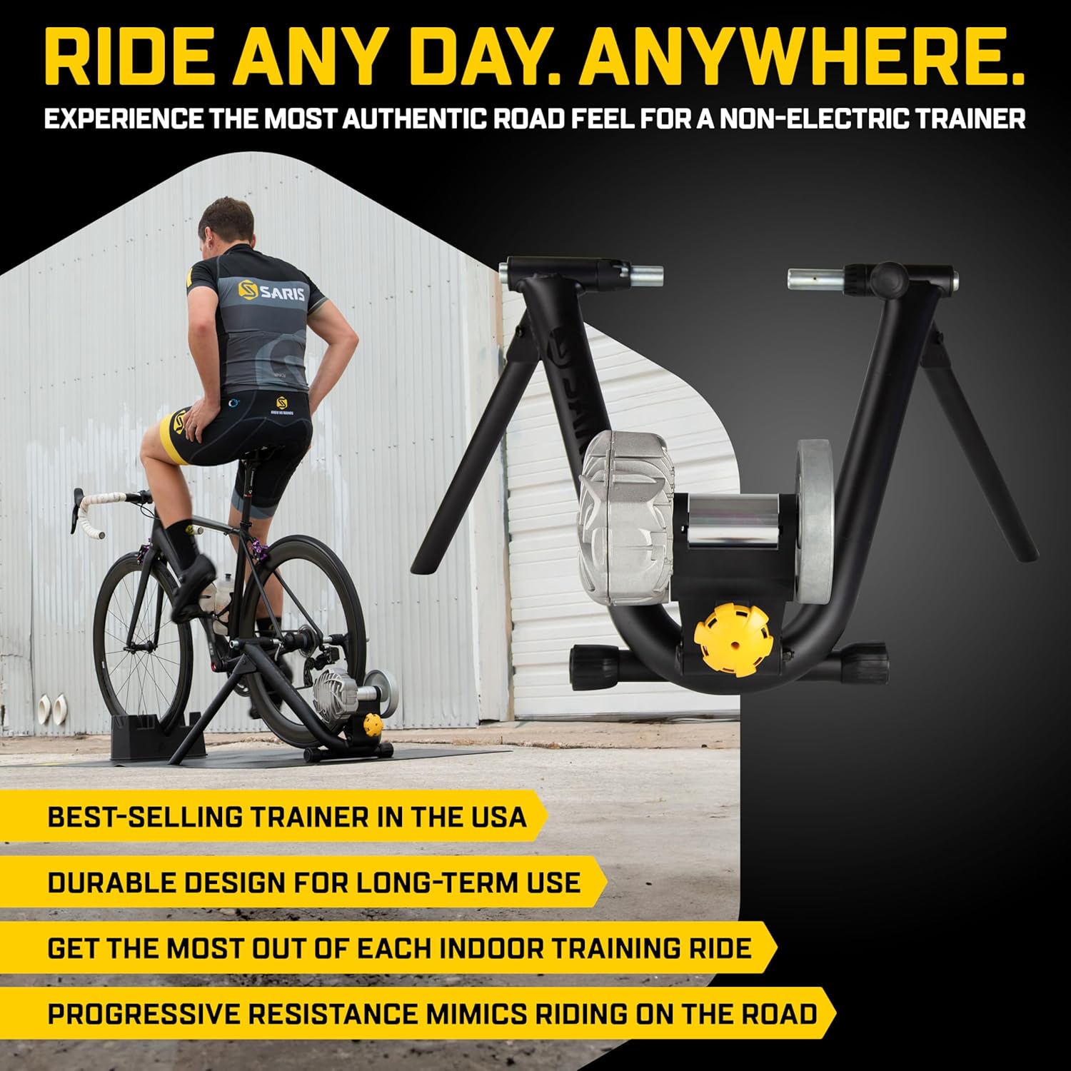 Saris Fluid2 Indoor Bike Trainer, Smart Equipped Option, Fits Road and Mountain Bikes, Compatible with Zwift App Saris Fluid2 Indoor Bike Trainer, Smart Equipped Option, Fits Road and Mountain Bikes, Compatible with Zwift App