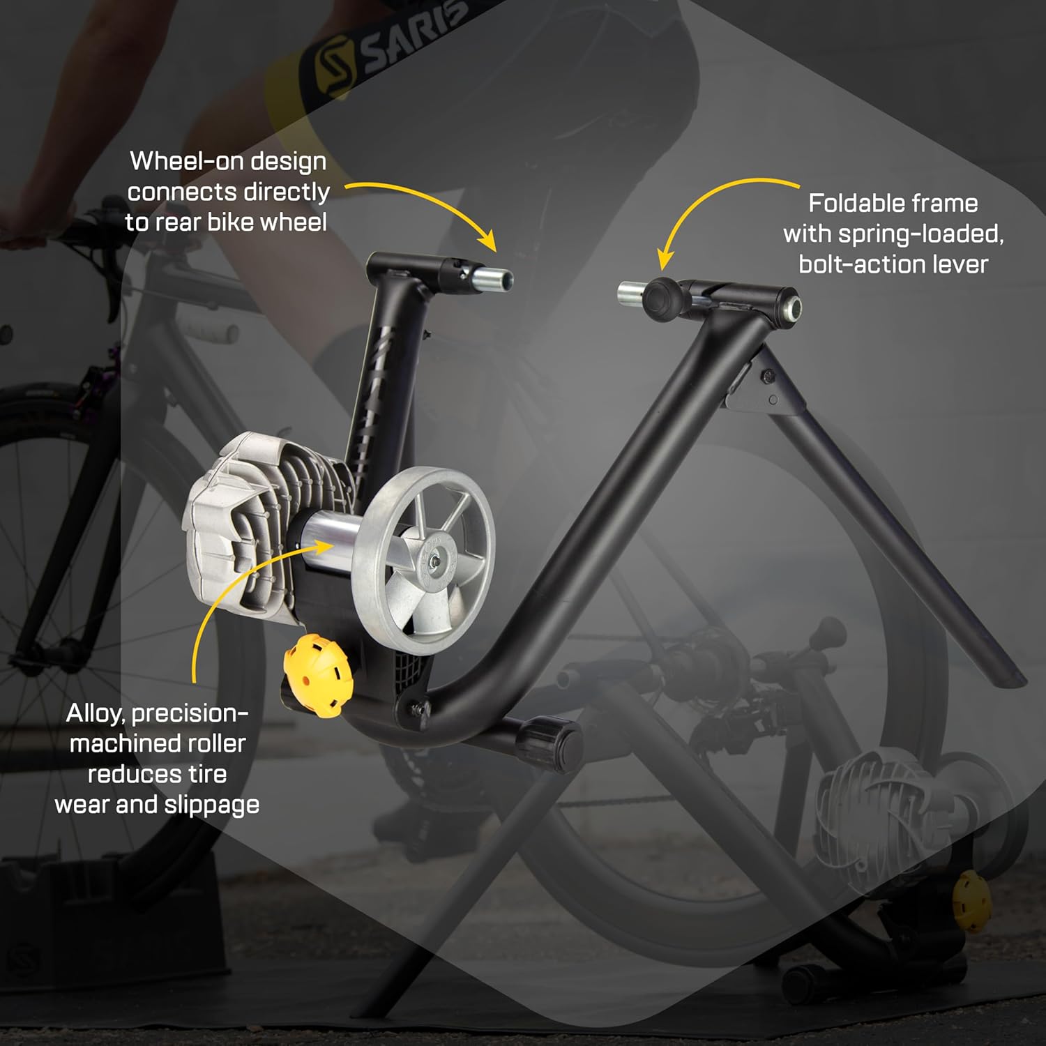 Saris Fluid2 Indoor Bike Trainer, Smart Equipped Option, Fits Road and Mountain Bikes, Compatible with Zwift App Saris Fluid2 Indoor Bike Trainer, Smart Equipped Option, Fits Road and Mountain Bikes, Compatible with Zwift App