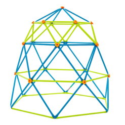 Lifetime Kid's Outdoor 7 ft. 3 in. H and 7 ft. 9 in. W Metal Climbing Tower, Blue and Lime Green (90994)