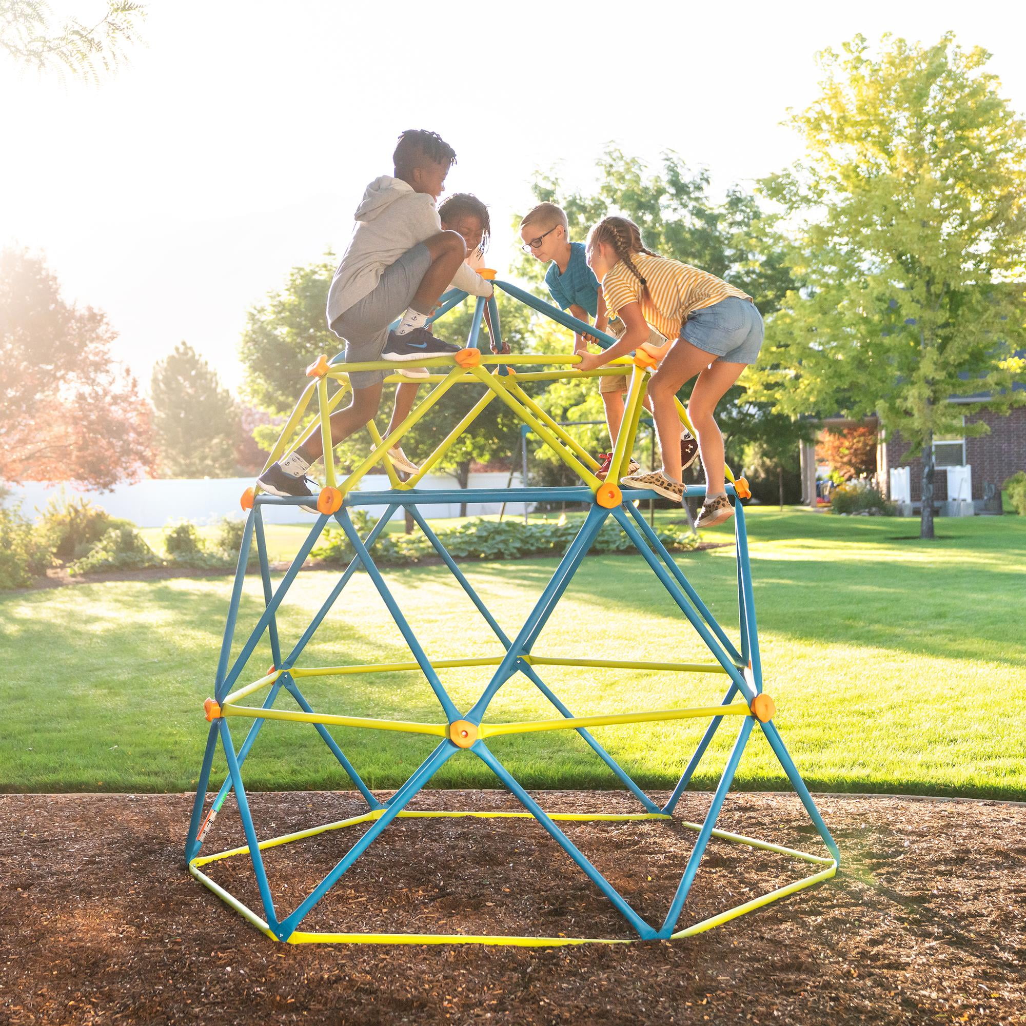 Lifetime Kid's Outdoor 7 ft. 3 in. H and 7 ft. 9 in. W Metal Climbing Tower, Blue and Lime Green (90994) Lifetime Kid's Outdoor 7 ft. 3 in. H and 7 ft. 9 in. W Metal Climbing Tower, Blue and Lime Green (90994)