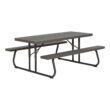 Lifetime 6 Foot Folding Polyethylene Picnic Table, Brown (60105)