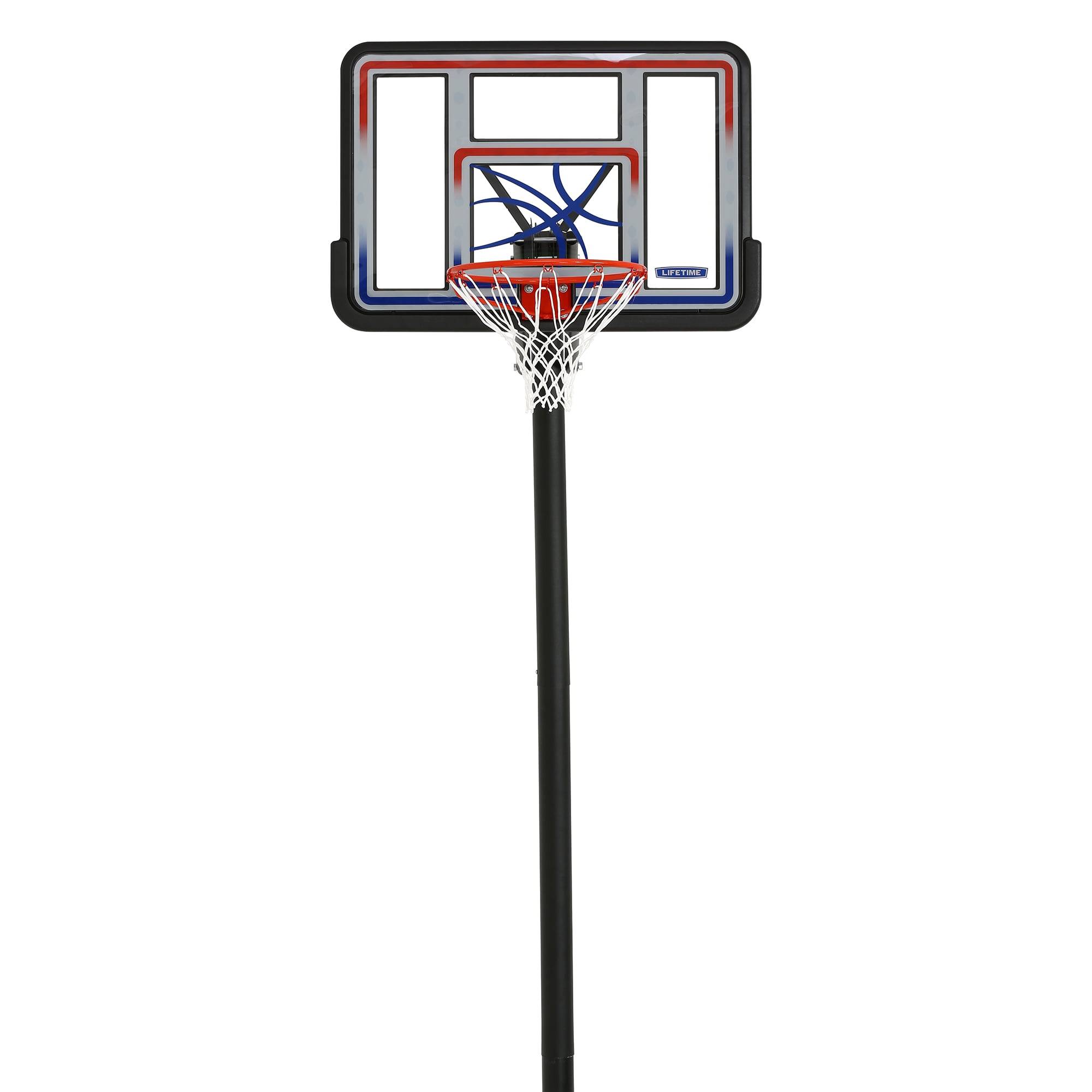 1008 Lifetime 44-inch Adjustable Inground Basketball Hoop with Shatterproof Fusion Backboard, All-Weather Net, and Classic Steel Rim