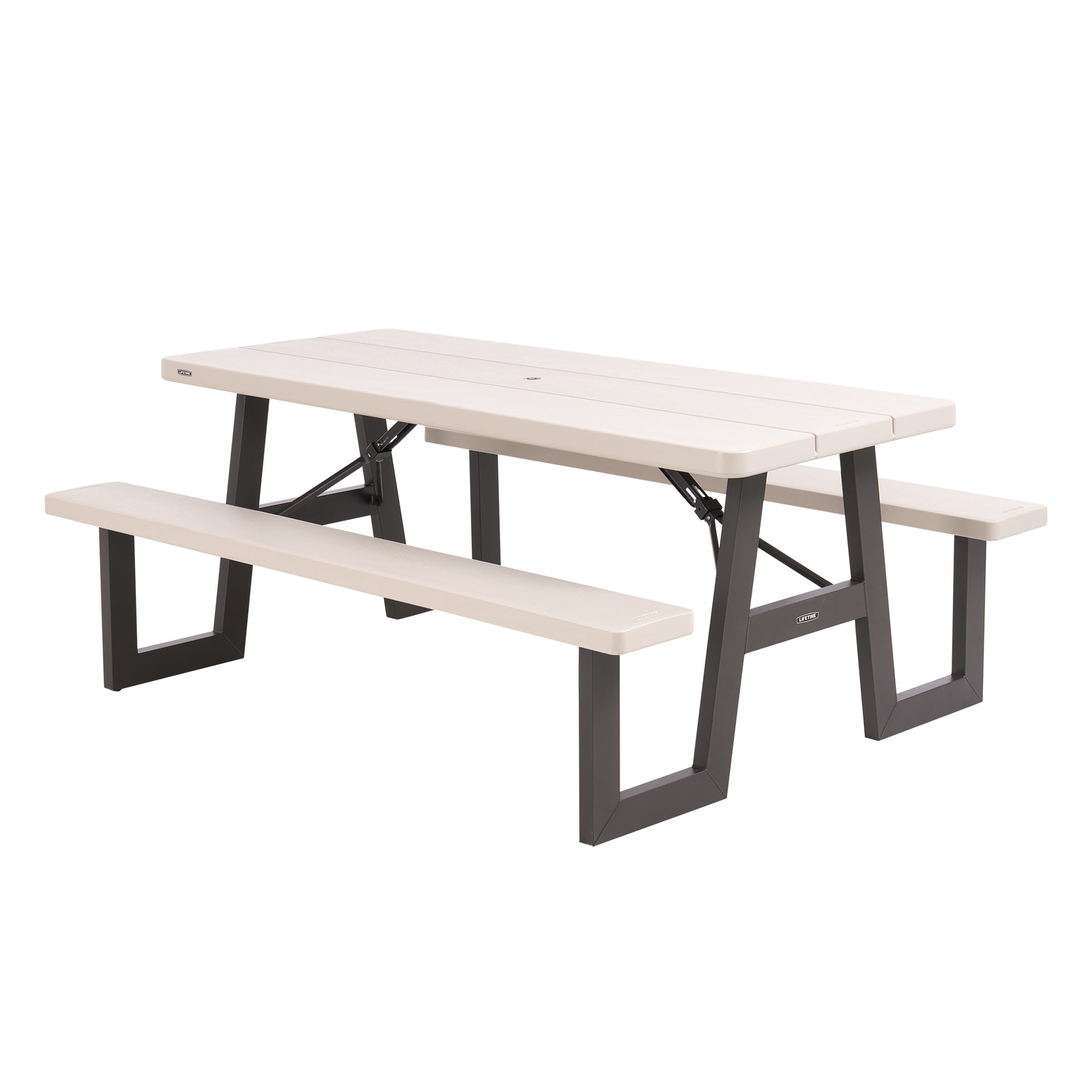 Lifetime 6-Foot W-Frame Desert Sand - HDPE Folding Picnic Table (60364)