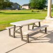 Lifetime 6-Foot W-Frame Desert Sand - HDPE Folding Picnic Table (60364)