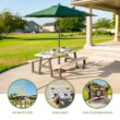 Lifetime 6-Foot W-Frame Desert Sand - HDPE Folding Picnic Table (60364)