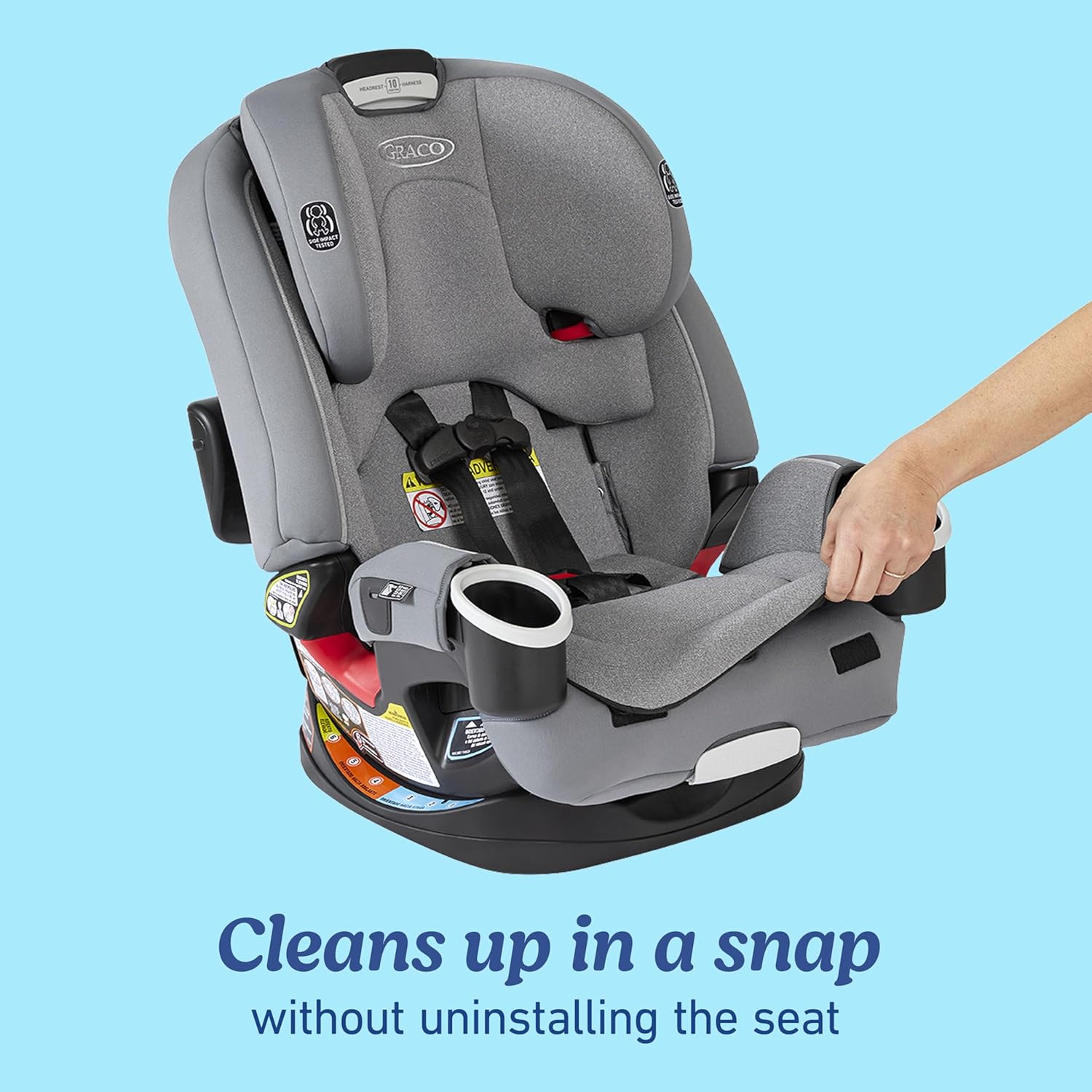 Graco 4Ever DLX 4-in-1 Car Seat, Charlie | Infant to Toddler Car Seat Graco 4Ever DLX 4-in-1 Car Seat, Charlie | Infant to Toddler Car Seat, with 10 Years of Use | Rear-Facing, Forward-Facing and Booster Modes | Safe, Comfortable and Convenient