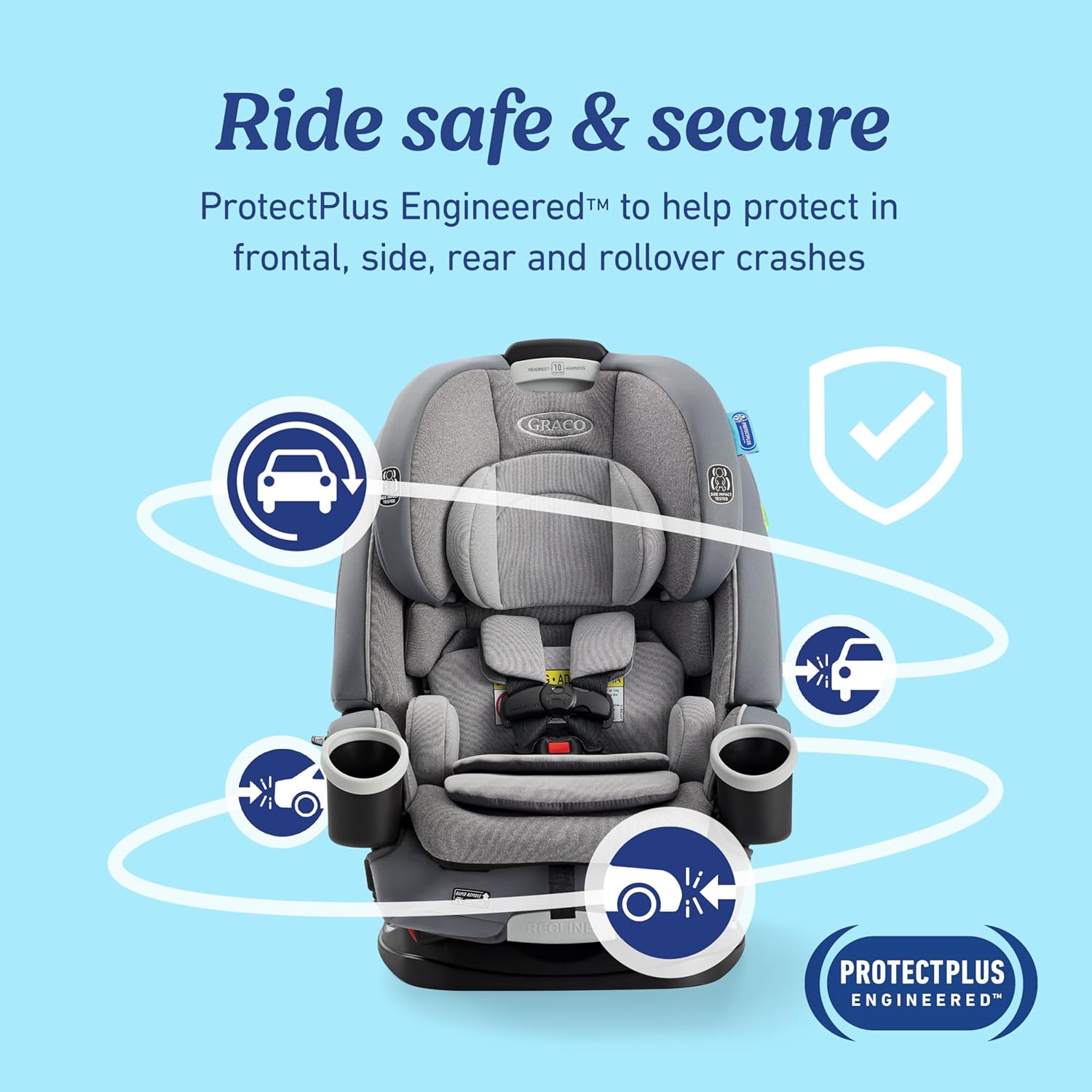 Graco 4Ever DLX 4-in-1 Car Seat, Charlie | Infant to Toddler Car Seat Graco 4Ever DLX 4-in-1 Car Seat, Charlie | Infant to Toddler Car Seat, with 10 Years of Use | Rear-Facing, Forward-Facing and Booster Modes | Safe, Comfortable and Convenient