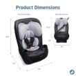 Maxi-COSI Pria All-in-One Convertible Car Seat, Infant to Toddler Car Seat, Easy-Install Harness, Machine-Washable Cover, 5-100 lbs, Blackened Pearl