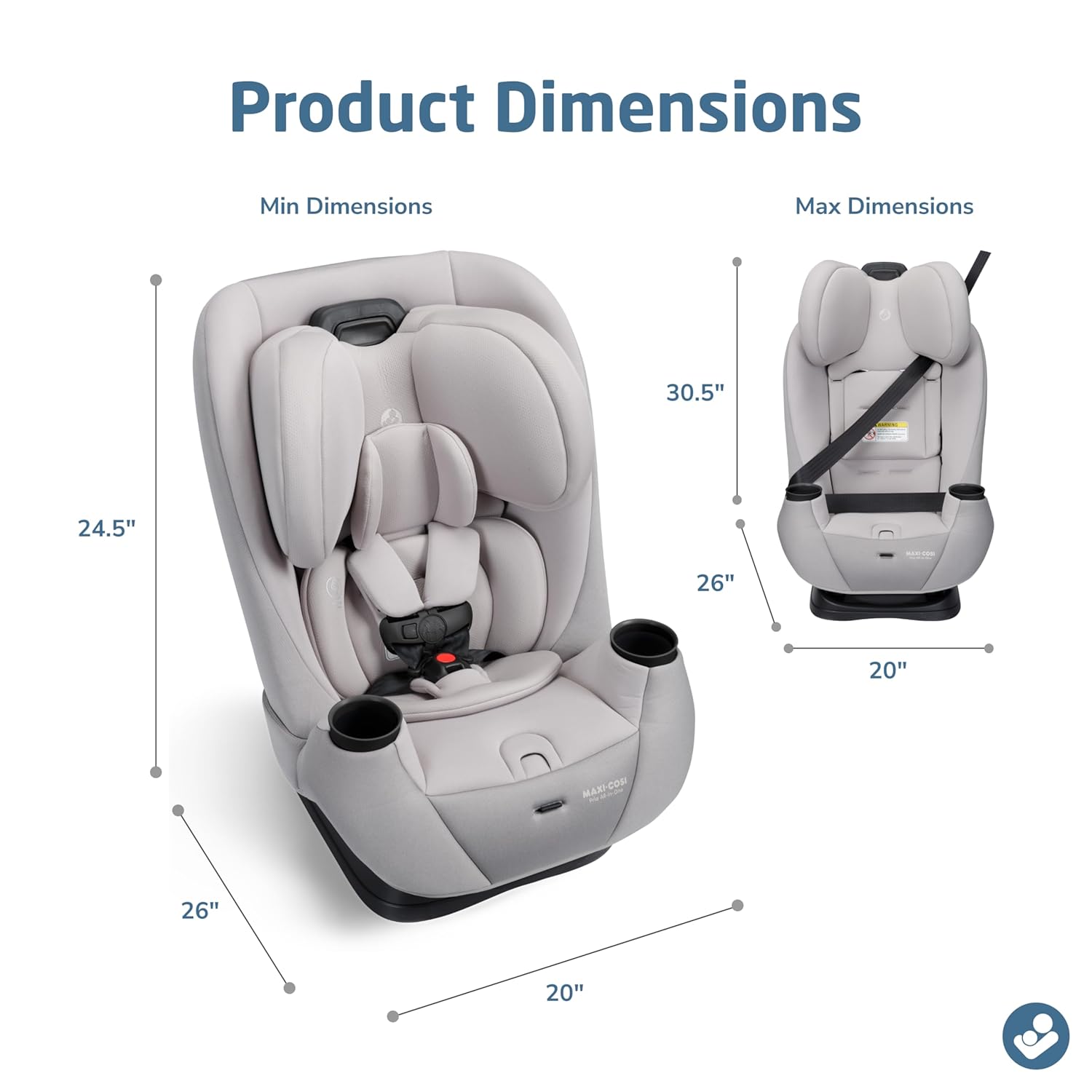 Maxi-COSI Pria All-in-One Convertible Car Seat, Infant to Toddler Car Seat, Easy-Install Harness, Machine-Washable Cover, 5-100 lbs, SeaDrift Maxi-COSI Pria All-in-One Convertible Car Seat, Infant to Toddler Car Seat, Easy-Install Harness, Machine-Washable Cover, 5-100 lbs, SeaDrift