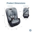 Maxi-COSI Pria All-in-One Convertible Car Seat, Infant to Toddler Car Seat, Easy-Install Harness, Machine-Washable Cover, 5-100 lbs, Sea Scape