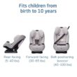 Maxi-Cosi Pria Max 3-in-1 Convertible Car Seat, Infant to Toddler Car Seat, ClipQuick Magnetic Chest Clip, Quick-Install Latch, Machine-Washable Cover, 5-100 lbs, Oyster Shell