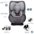 Maxi-Cosi Pria Max 3-in-1 Convertible Car Seat, Infant to Toddler Car Seat, ClipQuick Magnetic Chest Clip, Quick-Install Latch, Machine-Washable Cover, 5-100 lbs, Escargot