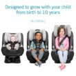 Maxi-Cosi Pria All-in-One Convertible Car Seat, Rear Facing Car Seat for Infants from 4-40 lbs, Forward Facing Car Seat up to 100 lbs in Booster Seat Mode, Midnight Slate