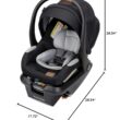 Maxi-Cosi's Mico Luxe+ Baby Car Seat: Infant Car Seat with Base and Versatile Baby Carrier Seat Functionality, Essential Black