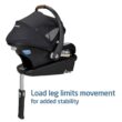 Maxi-Cosi's Mico Luxe+ Baby Car Seat: Infant Car Seat with Base and Versatile Baby Carrier Seat Functionality, Essential Black