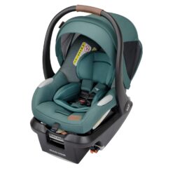 Maxi-Cosi's Mico Luxe+ Baby Car Seat: Infant Car Seat with Base and Versatile Baby Carrier Seat Functionality, Essential Green